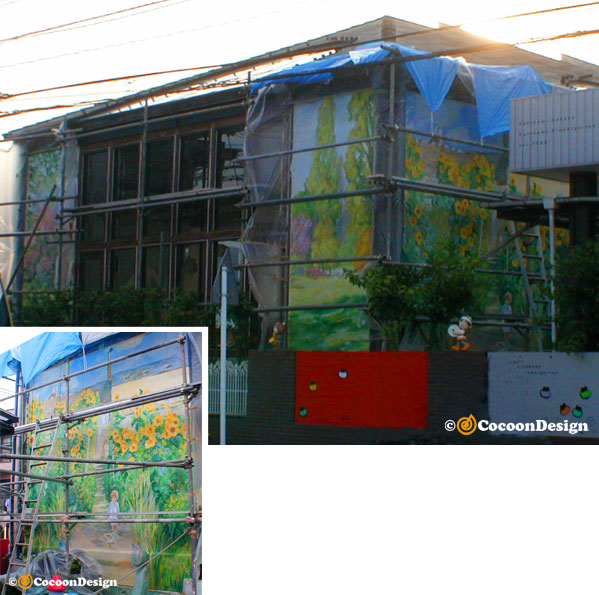 モネ／ひまわり・Wallpainting Monet